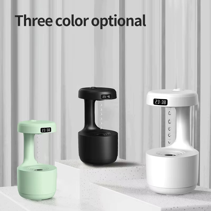 Stylish Anti-Gravity Humidifier – Quiet, Large-Capacity Air Purifier in White, Green, or Black