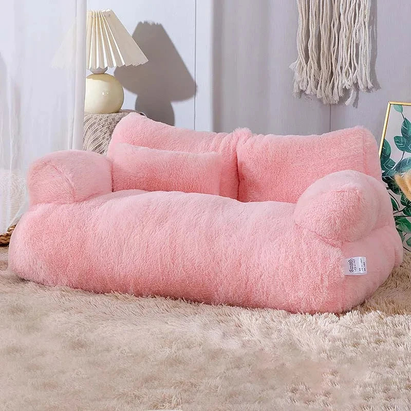 Luxury Cat Bed Sofa – Warm & Cozy Plush Nest for Cats and Small Dogs