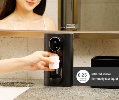 Smart Touchless Mouthwash Dispenser – 540ml Wall-Mount with Magnetic Cups