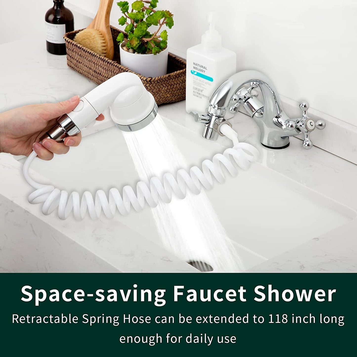 Versatile Sink & Tub Faucet Sprayer Attachment - Perfect for Pet Bathing, Kitchen & Bathroom Use!