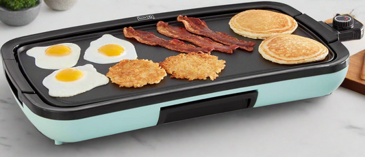 Deluxe Electric Griddle with Removable Non-Stick Plate – 20” x 10.5