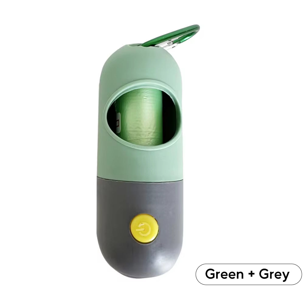 LED Light Dog Poop Bag Dispenser – Portable and Degradable Pet Waste Bags