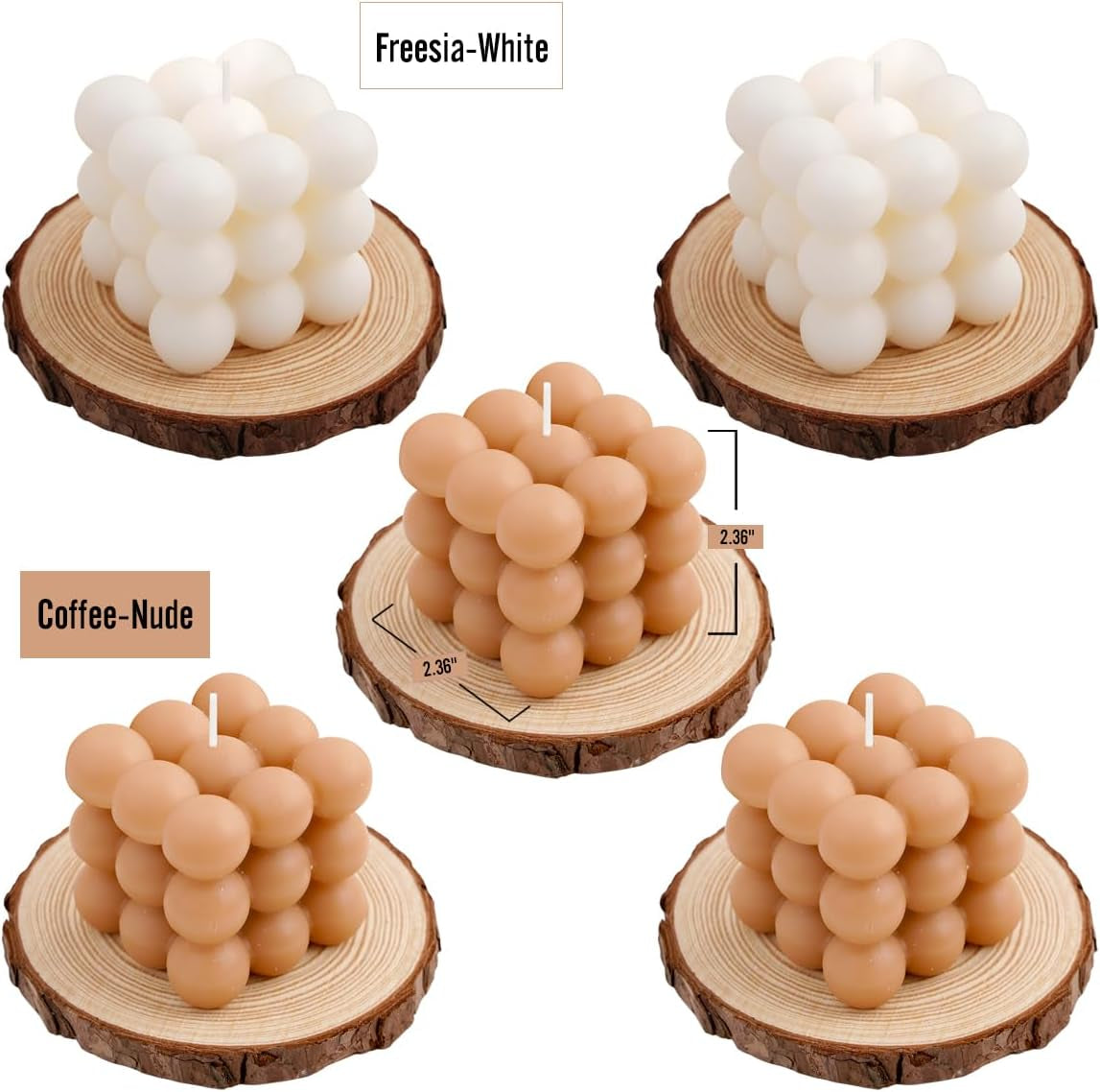 Bubble Candles – Coffee-Scented Soy Wax Cube Candles for Aesthetic Home Decor