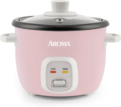 Housewares 4-Cups (Cooked) / 1Qt. Rice & Grain Cooker (ARC-302NGP), Pink