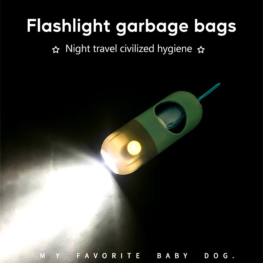 LED Light Dog Poop Bag Dispenser – Portable and Degradable Pet Waste Bags