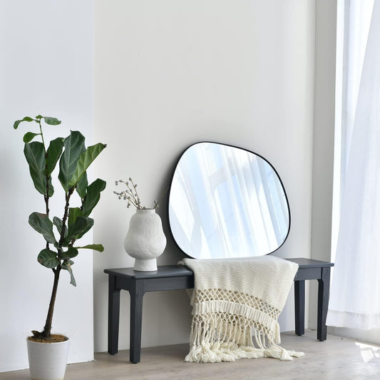 Modern Asymmetrical Wall Mirror – Artistic Metal Framed Decor for Any Room