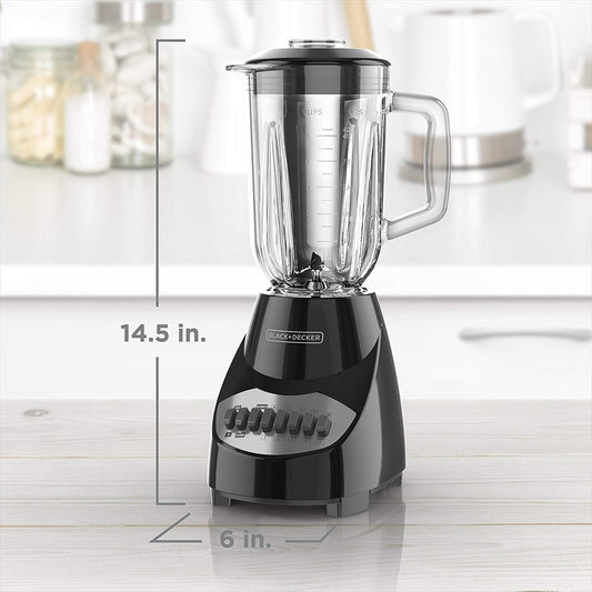 10-Speed Countertop Blender, BL2010BG, 6-Cup Glass Jar, Dishwasher-Safe, Stainless Steel Blade, Suction Feet