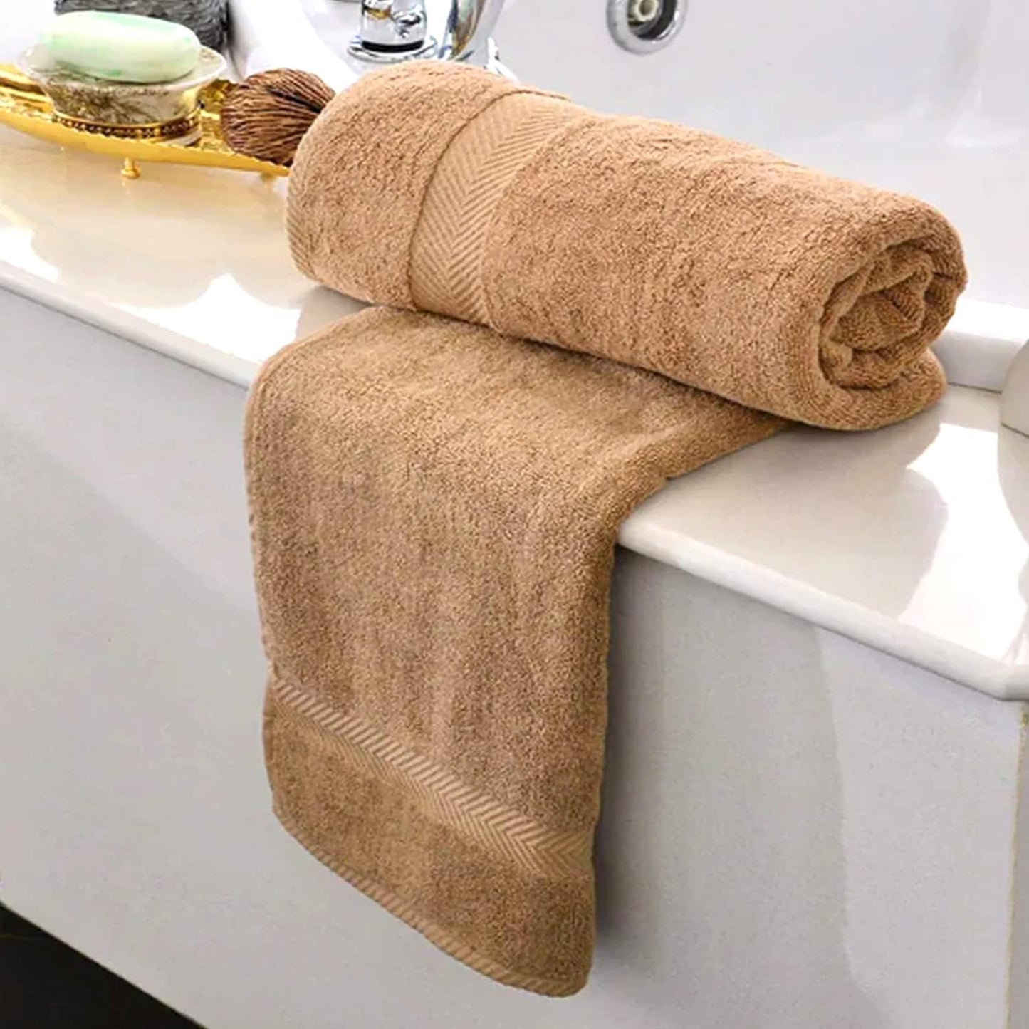 Collection 6-Pack Bath Towels - Lightweight - Extra Absorbent - 100% Cotton - Shower Towels (Multi, 27 Inchesx54 Inches)