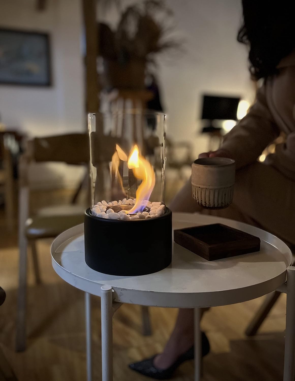 Portable Tabletop Fireplace – Ventless Smokeless Cozy Decor