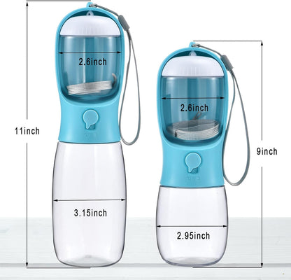 Portable Dog Water Bottle with Food Container – Travel Dispenser & Puppy Essentials for Walking, Hiking & More – Ideal Pet Gift