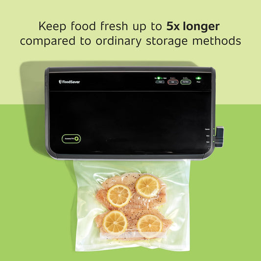 Vacuum Sealer Machine, Automatic Bag Detection, Sous Vide Friendly, with Sealer Bags, Roll, Handheld Vacuum Sealer, Black