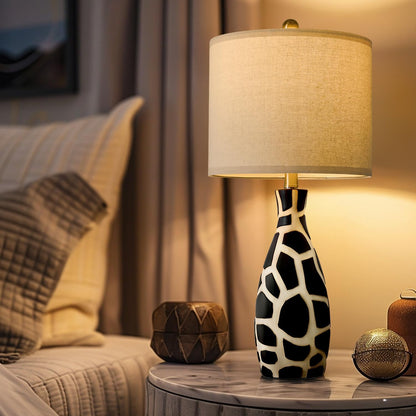 26-Inch Modern Ceramic Table Lamp – Stylish Bedside Lamp for Bedroom, Living Room, and Home Decor