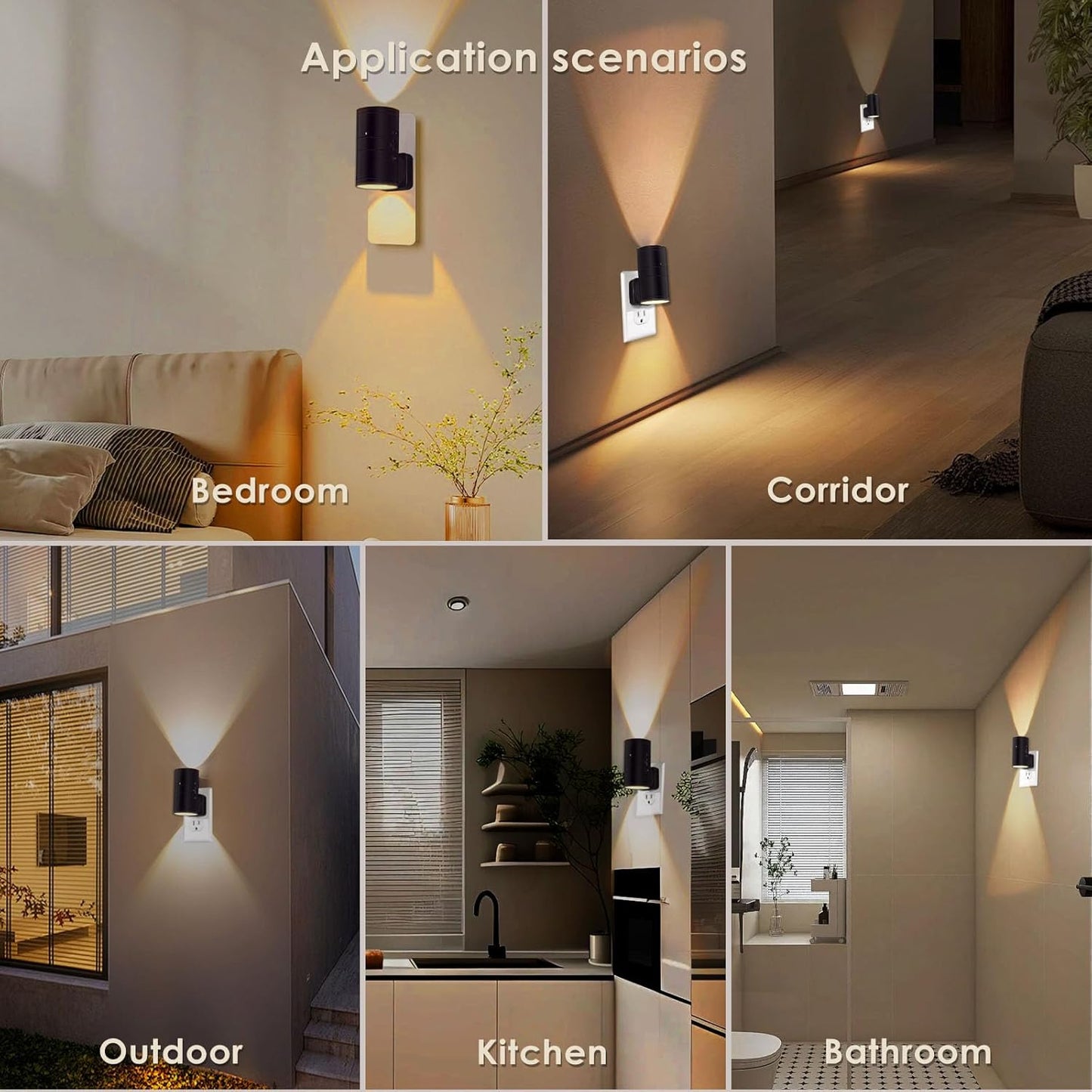 Night Light Plug into Wall, Dimmable Dusk to Dawn Sensor Led Night Light,Adjustable Brightness and Color Nightlight for Hallway, Bedroom, Kids Room, Kitchen, Garage, Stairway