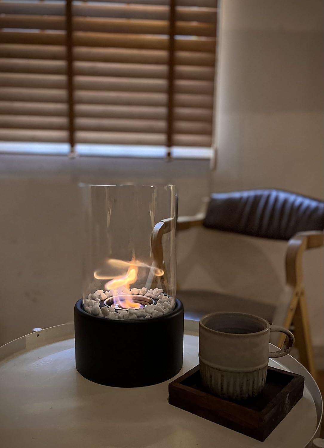 Portable Tabletop Fireplace – Ventless Smokeless Cozy Decor