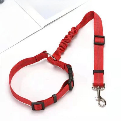 Reflective Dog Car Seat Belt Leash – Elastic Buffer for Safety and Comfort