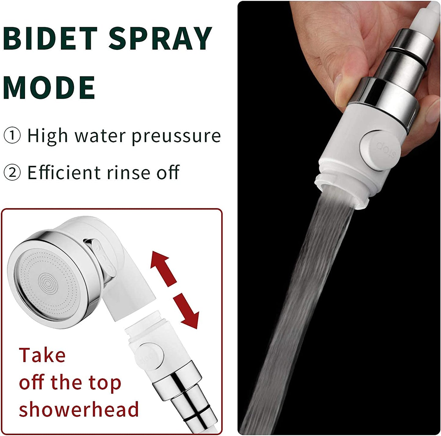 Versatile Sink & Tub Faucet Sprayer Attachment - Perfect for Pet Bathing, Kitchen & Bathroom Use!