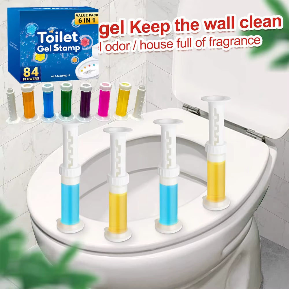 Floral Toilet Cleaning Gel 6-in-1 - Deodorizer, Air Freshener, Odor Remover