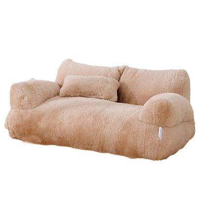 Luxury Cat Bed Sofa – Warm & Cozy Plush Nest for Cats and Small Dogs