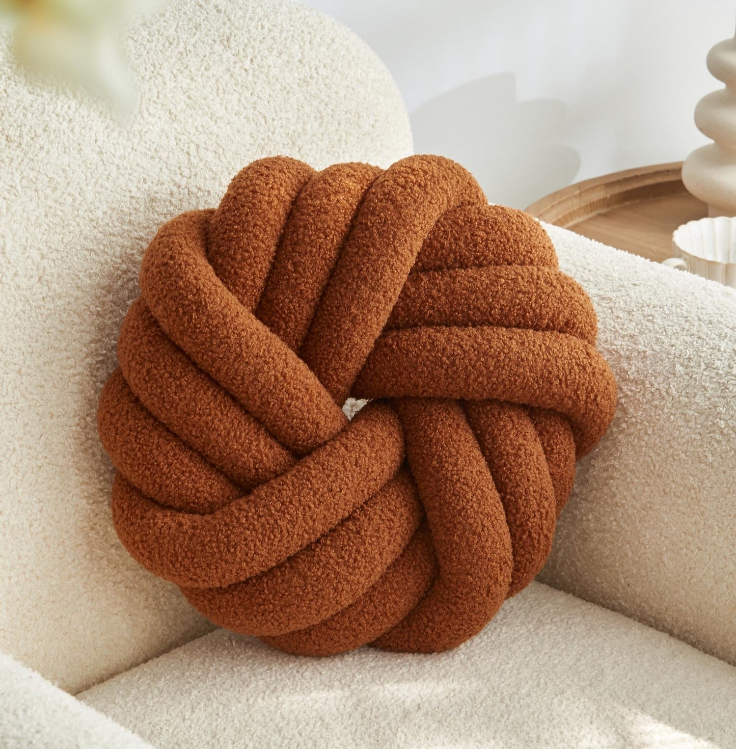 Handmade Knot and Round Ball Pillows – Luxurious Decorative Pillows