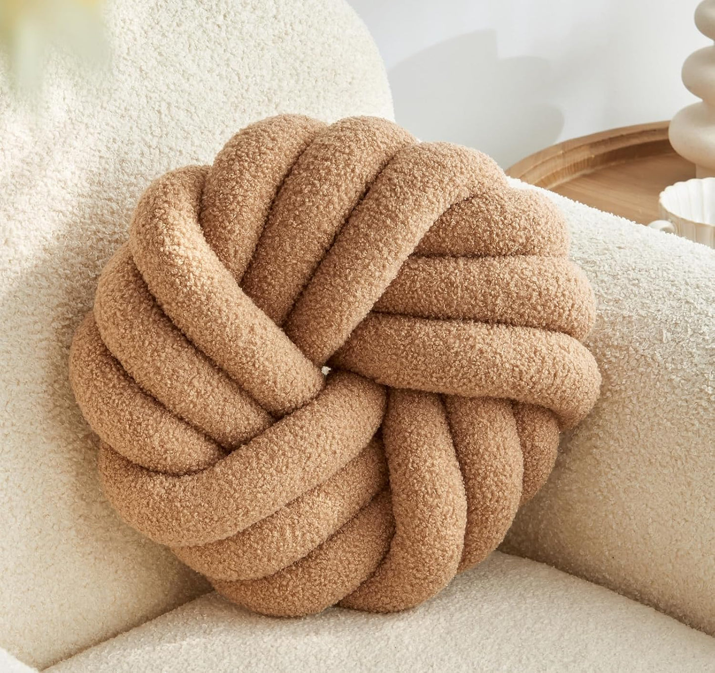 Handmade Knot and Round Ball Pillows – Luxurious Decorative Pillows