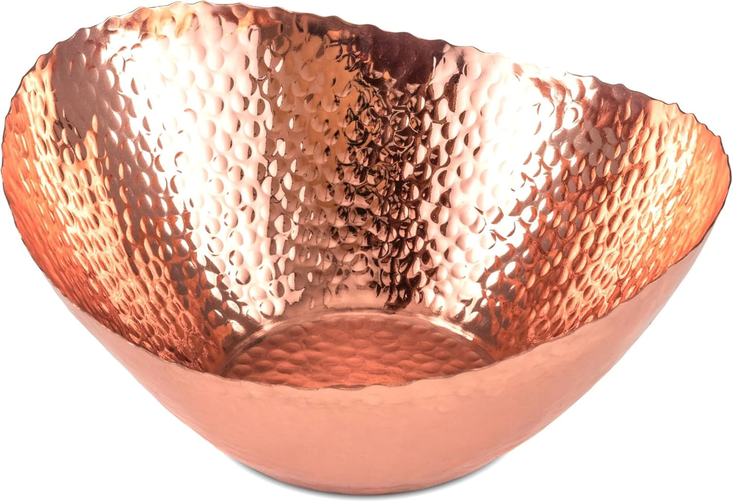 Hand-Hammered Metal Decorative Bowl – Modern Centerpiece for Kitchen, Dining, and Living Room