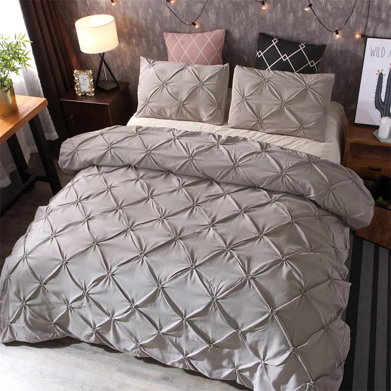 Queen 3-Piece Comfort Set in Gray - Bed in a Bag Bedding Set with Duvet Cover and Pillowcases