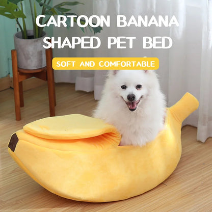 Adorable Banana Cat Bed – Cozy, Durable, and Perfect for Cats & Small Dogs!