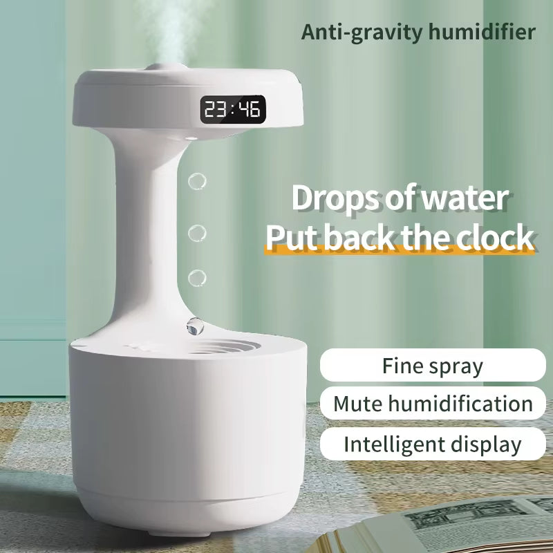 Stylish Anti-Gravity Humidifier – Quiet, Large-Capacity Air Purifier in White, Green, or Black