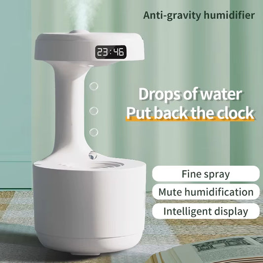 Stylish Anti-Gravity Humidifier – Quiet, Large-Capacity Air Purifier in White, Green, or Black