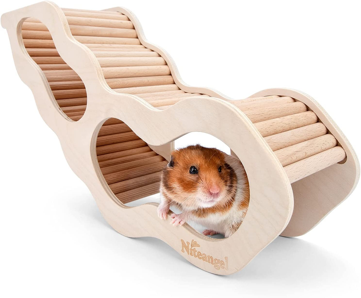 "Secret Peep Tunnel Hamster Hut with Climbing Ladder – Cozy House for Hamsters, Gerbils & Mice"