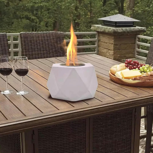 Xenter Point - Tabletop Fire Pit with Smores Kit - Ethanol Fire Pit, Fire Bowl, Table Top Fire Pit, Mini Personal Fireplace for Indoor & Garden, Houswise Tabletop