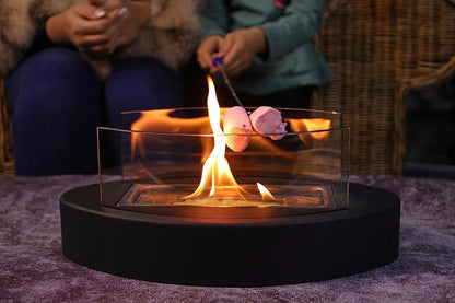 Tabletop Fire Pit with S’mores Maker Kit – Portable Indoor/Outdoor Fireplace for Cozy Decor