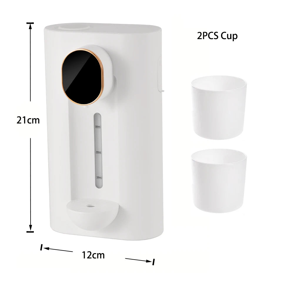 Smart Touchless Mouthwash Dispenser – 540ml Wall-Mount with Magnetic Cups