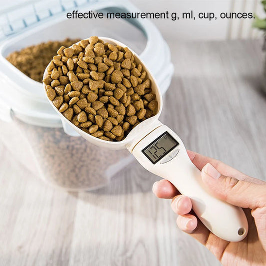 Digital Pet Food Measuring Scoop – LED Display Spoon Scale for Precise Portions and Kitchen Use