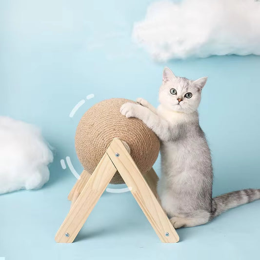 Sisal Rope Cat Scratching Ball Toy – Stylish Furniture Protector & Paws Grinder for Cats!