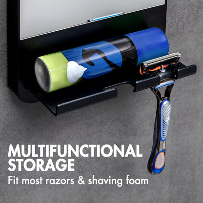 Shower Mirror Fogless for Shaving with Razor Holder, Rust-Proof & Removable Mirror