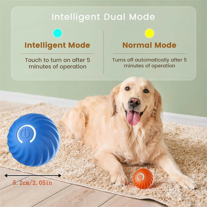 Smart Interactive Dog Toy Ball – USB-Powered Moving & Bouncing Fun for Dogs & Cats