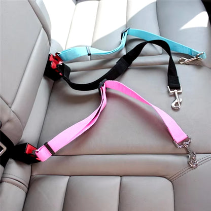 Adjustable Pet Car Seat Belt – Safety Harness Lead for Dogs and Cats